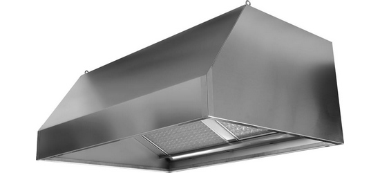 Wall hood without motor 900x2600